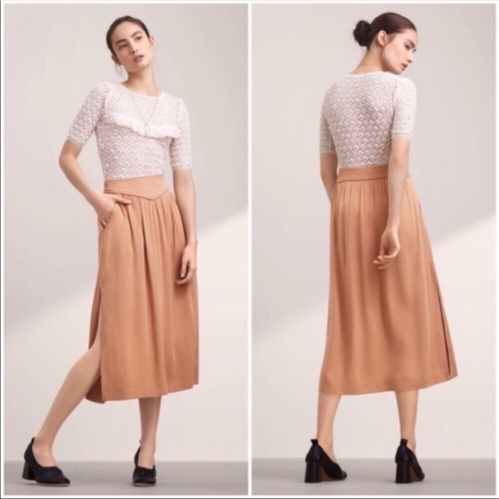 NWOT Aritzia Wilfred Black Pull-On Skirt